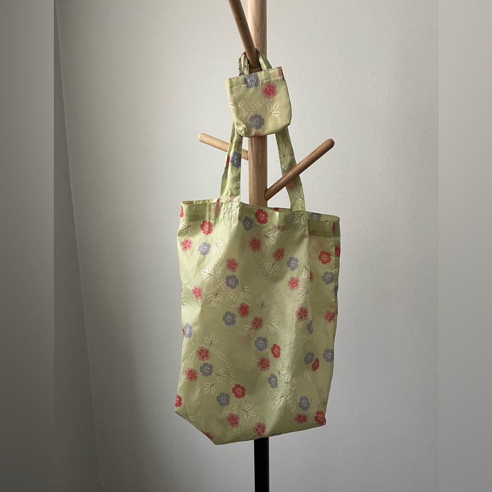 Plastic grocery bag with cute miniature bag